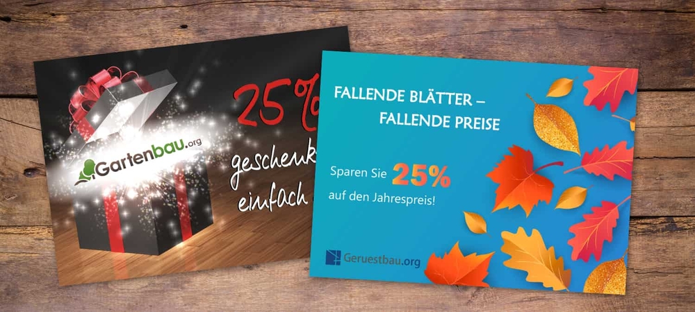 DS Digitale Seiten verschickt Werbepostkarten an gelistete Dienstleister
