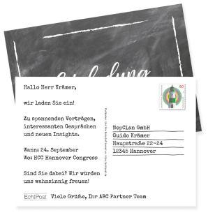 EchtPost - Postkarten für Events