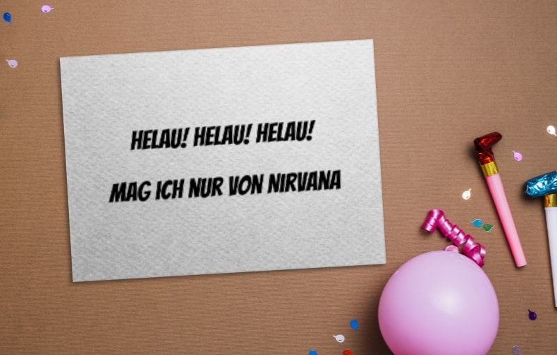 Postkarte Helau Helau Helau mag ich nur von Nirvana