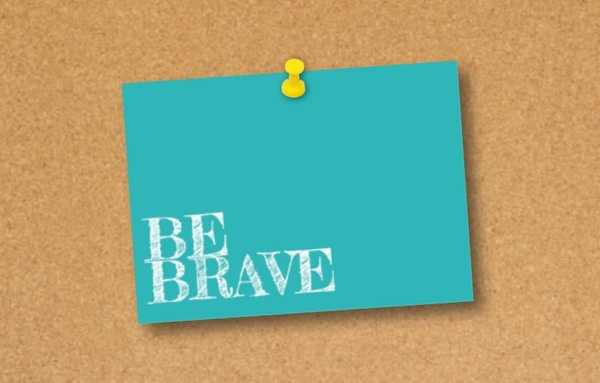 Postkarte Be Brave