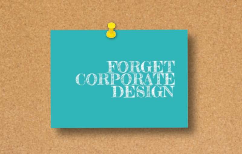 Postkarte Forget Corporate Design