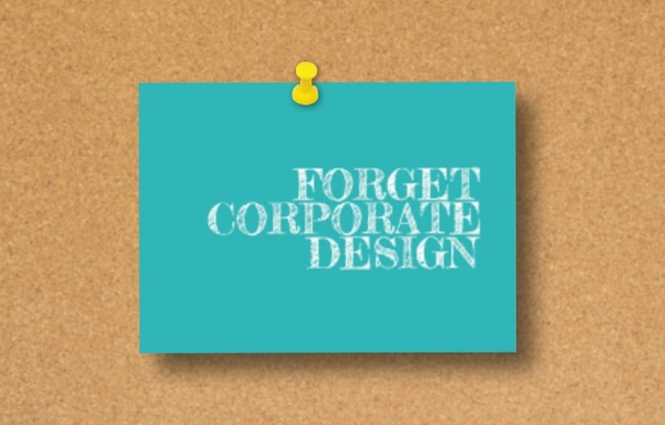 Postkarte Forget Corporate Design