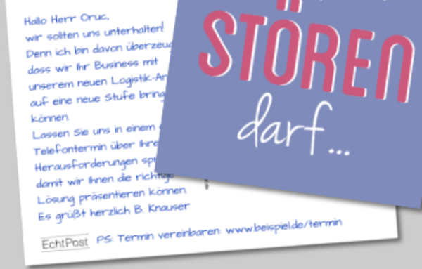 Kurzer Postkartentext