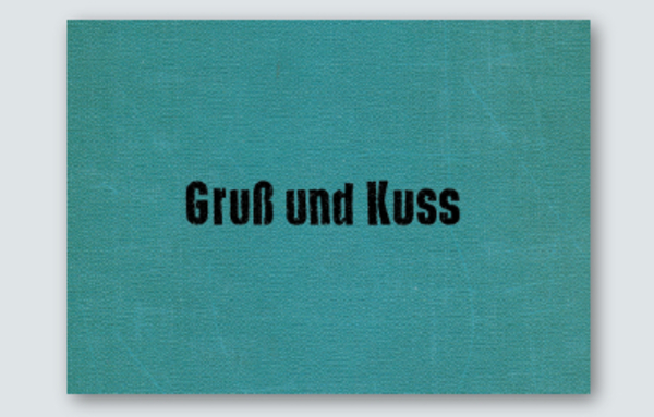 Postkarte Gruß und Kuss