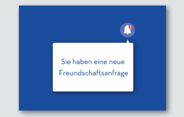 Postkarte "Sie haben eine neue Freundschaftsanfrage"