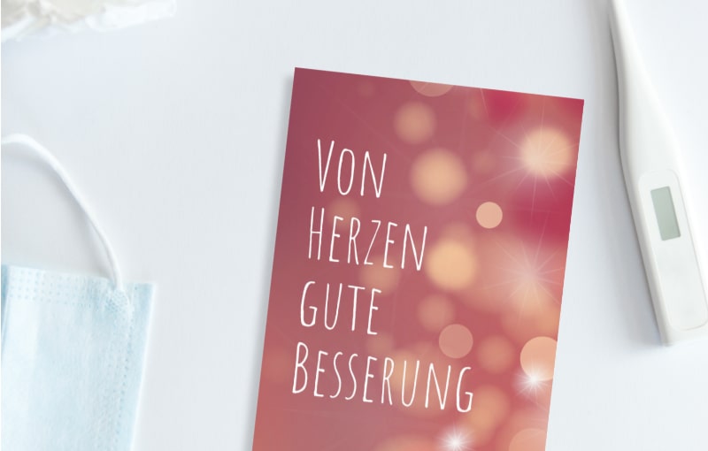 Genesungskarte Von Herzen gute Besserung