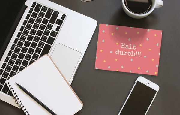 Motivationskarte "Halt durch": Motivation per Postkarte