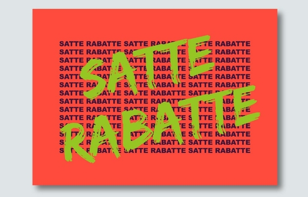 Werbepostkarte Satte Rabatte