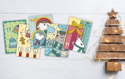 Postkarten Adventkalender online verschicken