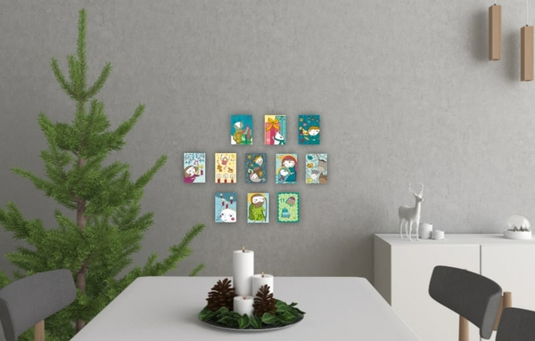 Postkarten Adventskalender: 24 Postkarten bis Weihnachten