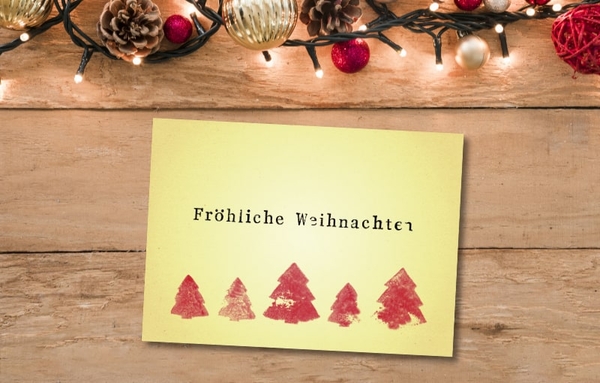 Weihnachtsmailing per Postkarte verschicken