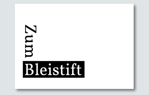 Zum Bleistift Postkarte