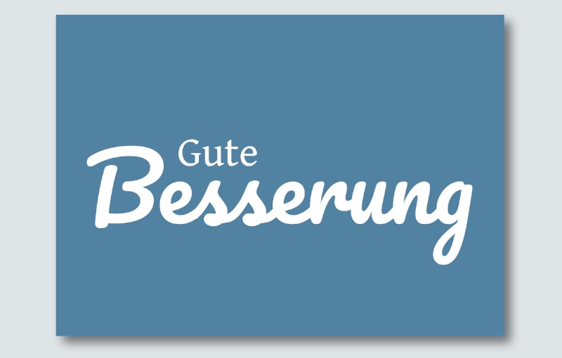 Gute Besserung Postkarte