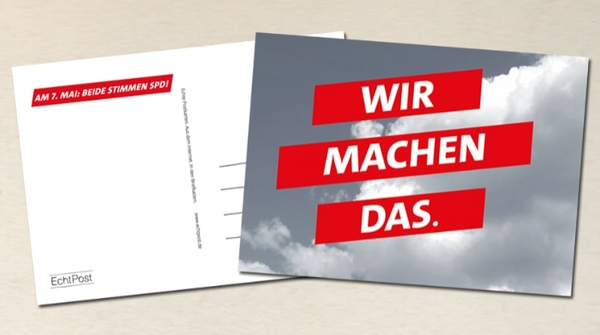 Postkarten Wahlkampf SPD Wahlwerbung