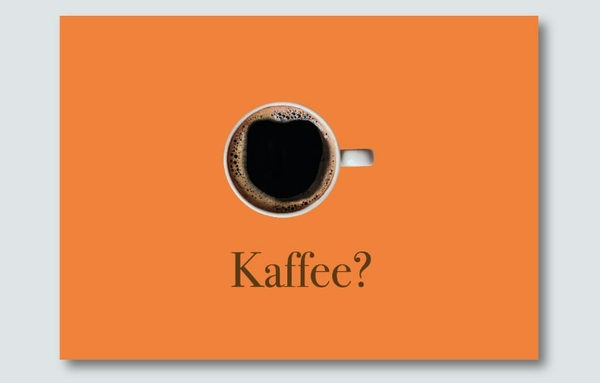 Postkarte "Kaffee?" Kaffee-Einladung per Post verschicken