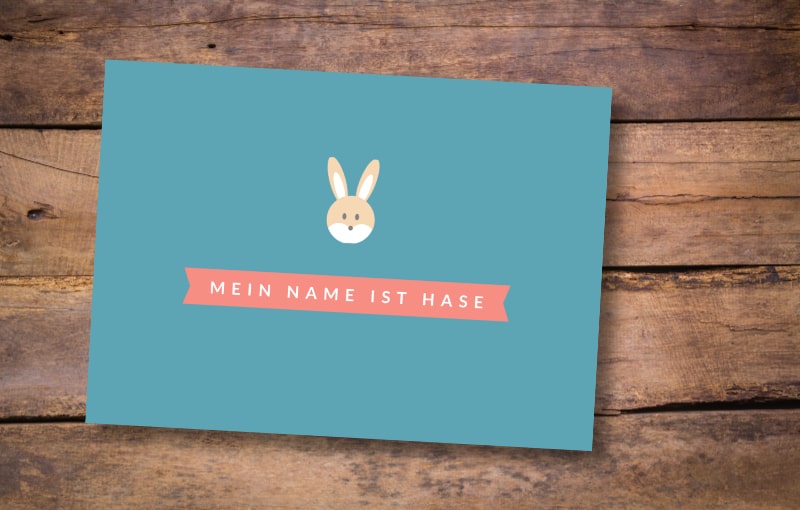 Postkarte "Mein Name ist Hase": Ostergrüße online schreiben