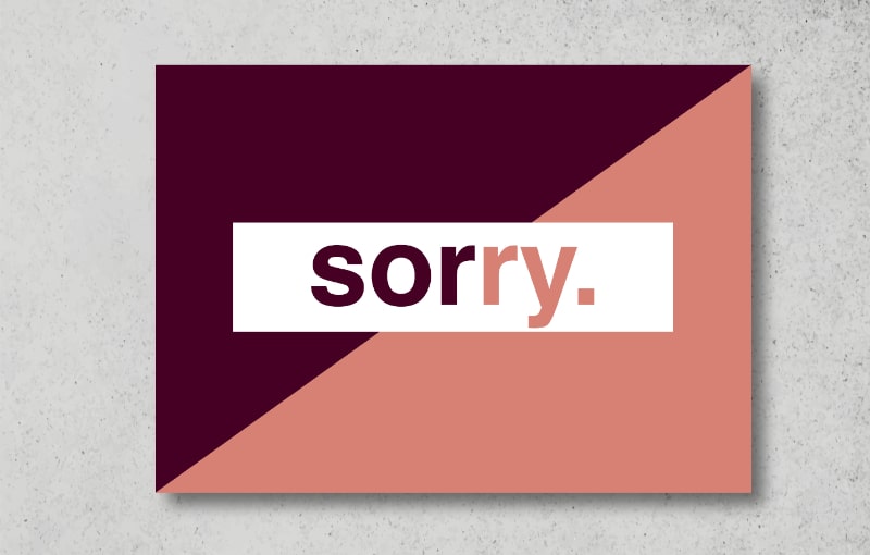 Entschuldigungskarte Sorry: Postkarte online schreiben