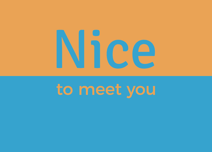 Nice To Meet You Postkarte Jetzt Online Verschicken