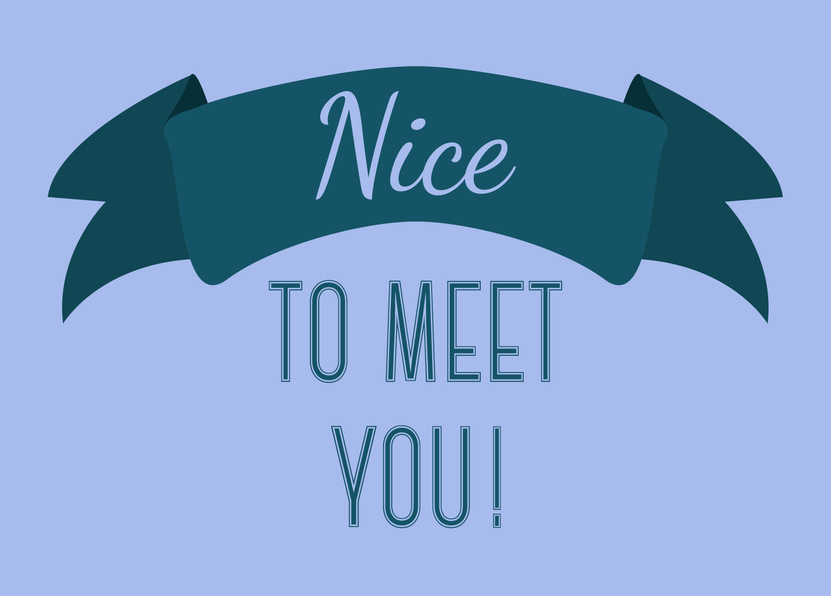 Nice To Meet You Banner Postkarte Jetzt Online Verschicken