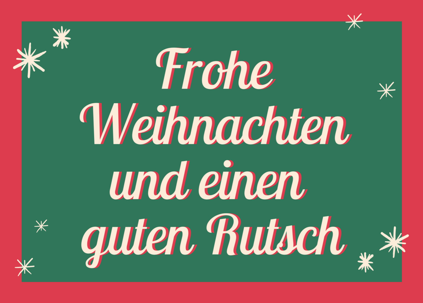 Frohe Weihnachten und einen guten Rutsch - Postkarte