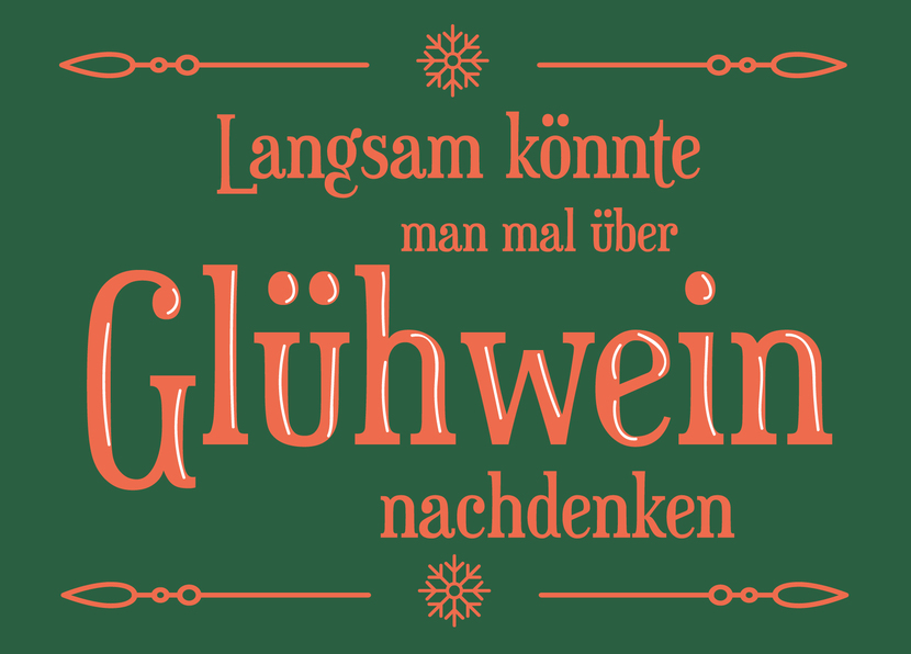 Langsam könnte man mal über Glühwein nachdenken Postkarte