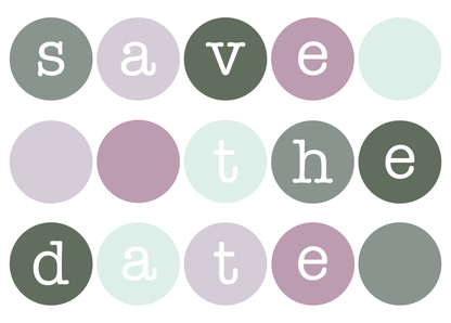 Save the date Punkte - Postkarte jetzt online verschicken