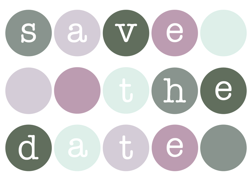 Save the date Punkte - Postkarte jetzt online verschicken