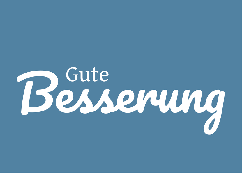 Gute Besserung blau
