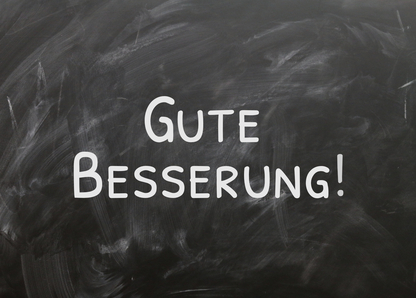 Gute Besserung Tafel - Genesungswünsche per Postkarte