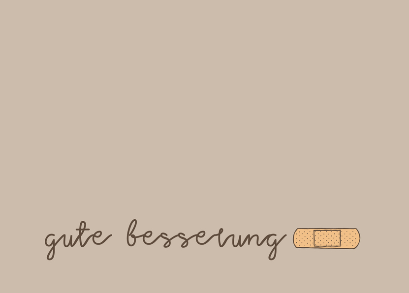 Postkarte Gute Besserung Pflaster jetzt verschicken