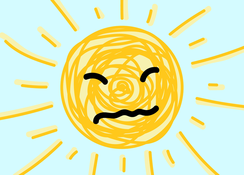 Sonne verärgert - Postkarte jetzt online verschicken