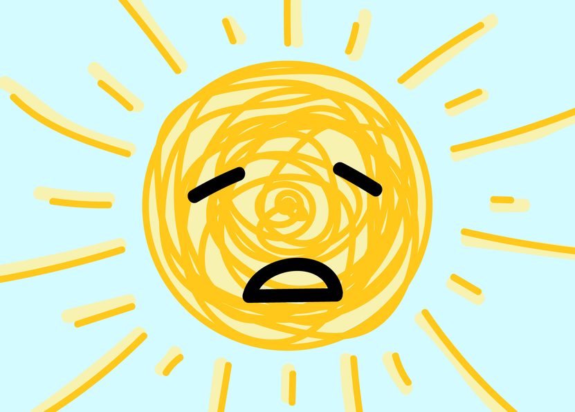 Sonne verzweifelt - Postkarte jetzt online verschicken