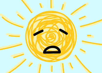 Sonne verzweifelt - Postkarte jetzt online verschicken