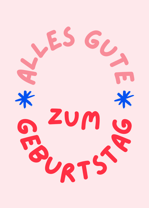 Alles Gute zum Geburtstag rosa-rot