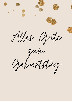 Alles Gute zum Geburtstag goldenes Konfetti