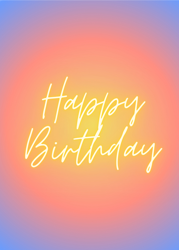 Happy Birthday Leuchtschrift