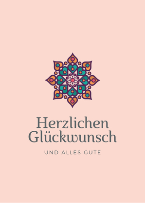 Herzlichen Glückwunsch und alles Gute Mandala