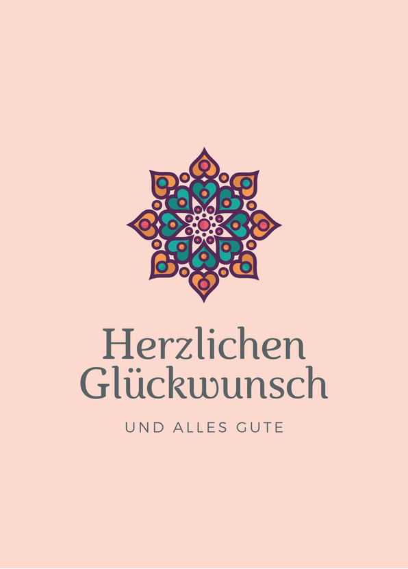 Herzlichen Glückwunsch und alles Gute Mandala