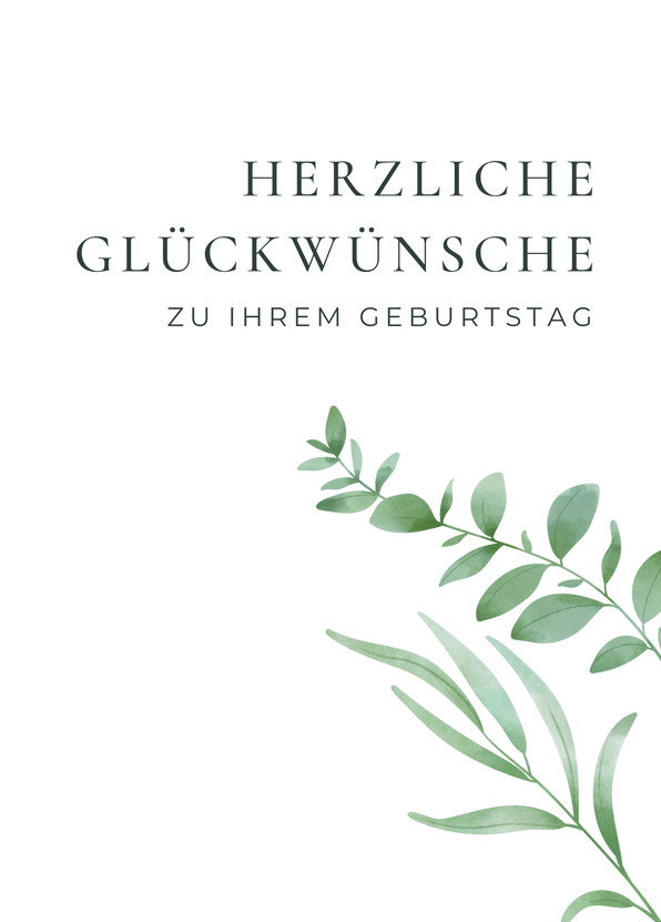 Herzliche Glückwünsche zu Ihrem Geburtstag