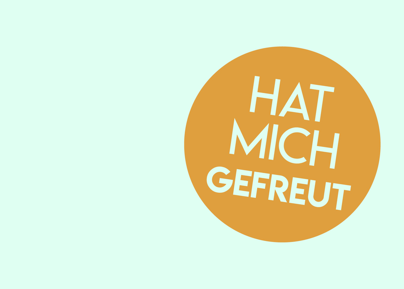 Hat mich gefreut - Postkarte jetzt online verschicken