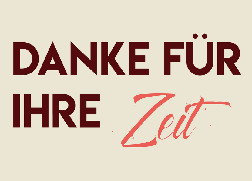 Danke für Ihre Zeit - Postkarte jetzt online verschicken