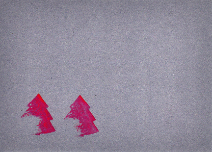 Zwei Weihnachtsbäume - Postkarte jetzt online verschicken