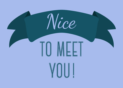 Nice to meet you Banner - Postkarte jetzt online verschicken