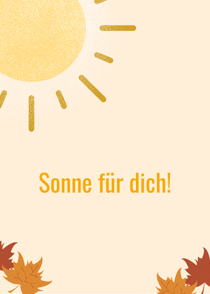 Sonne für dich Herbstblätter - Postkarte online verschicken