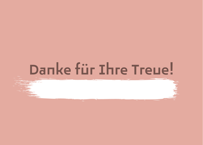 Danke für Ihre Treue - Postkarte für Kundenbindung