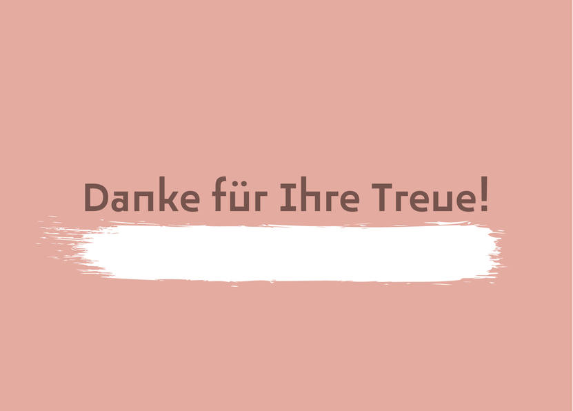 Danke für Ihre Treue - Postkarte für Kundenbindung