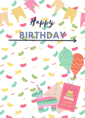 Happy Birthday Konfetti Pinata