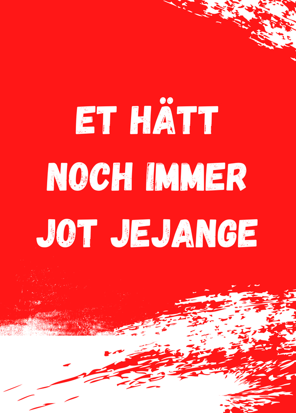 Et hätt noch immer jot jejange Kölsches Grundgesetz Postkarte