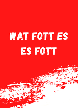 Wat fott es es fott Kölsches Grundgesetz Postkarte online