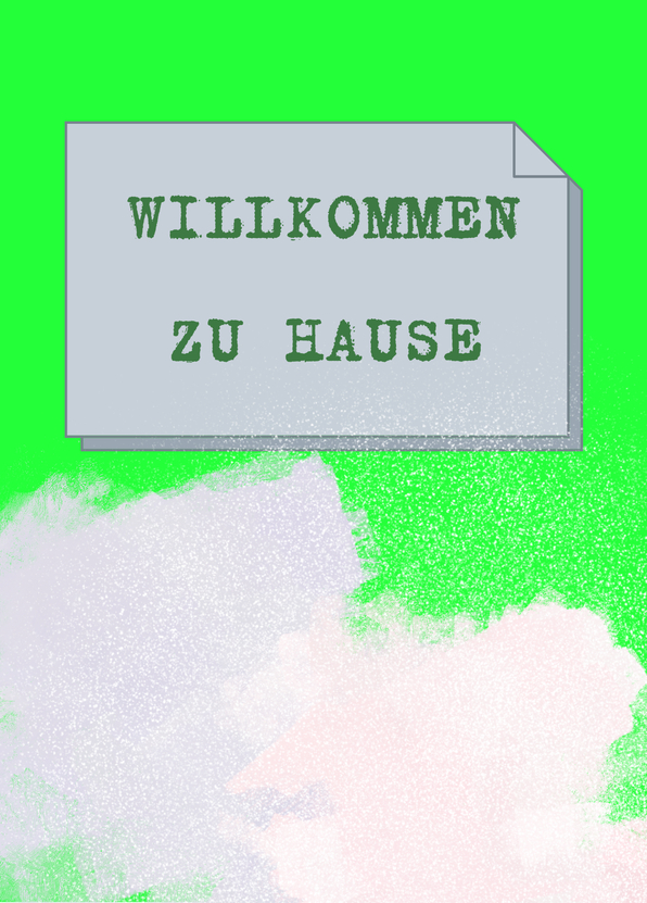 Willkommen zu Hause - Postkarte online schreiben